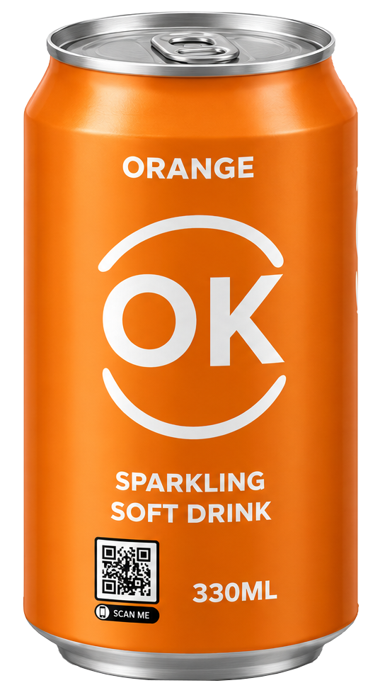 OK Orange supplied front can image