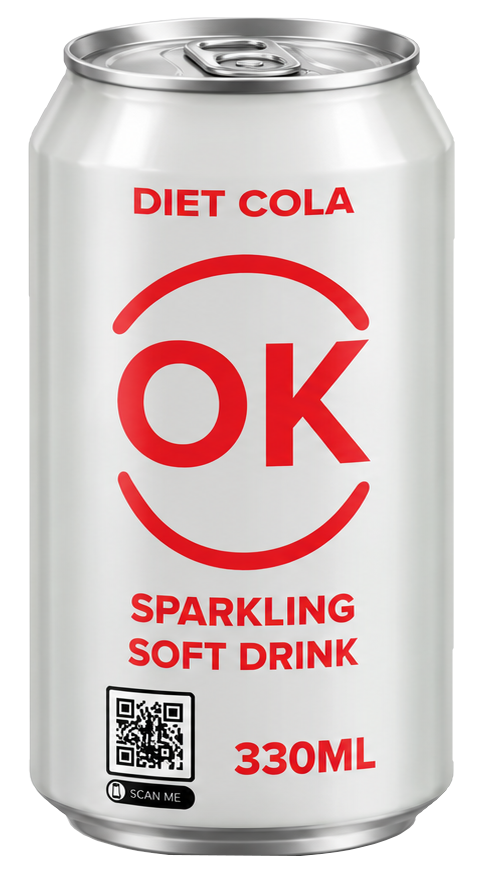 OK Diet Cola supplied front can image